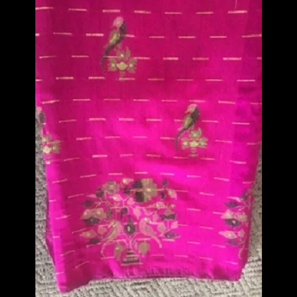 Pure Dhaka Silk cotton Saree With Stitched Blouse